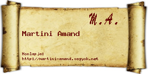 Martini Amand névjegykártya